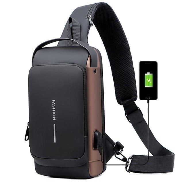 Mochila com Trava Senha  USB Slim Bag